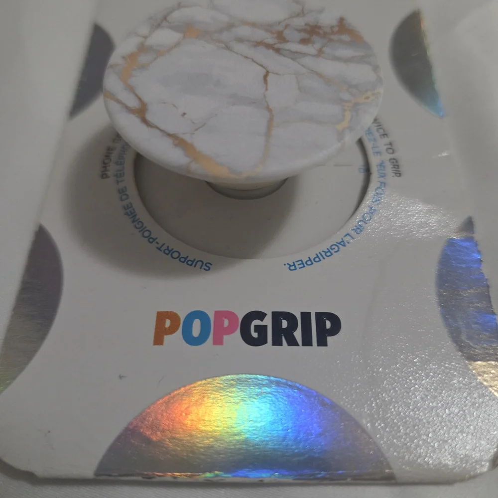 PopSocket PopGrip White Marble Phone Grip